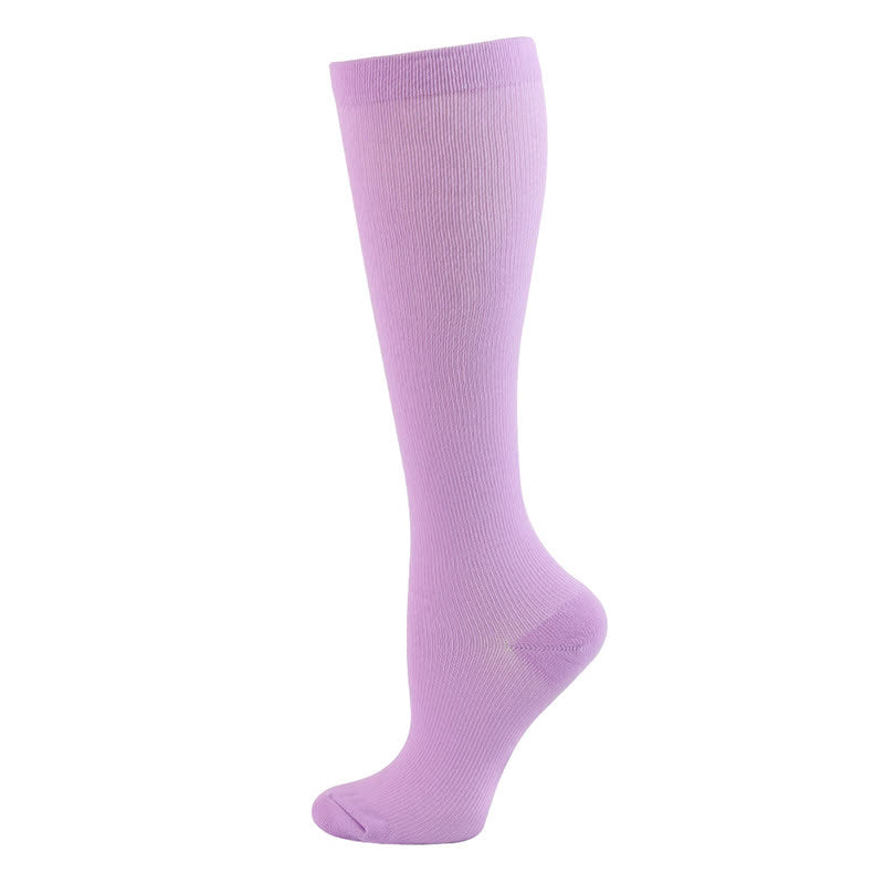 Polka Dot Heart Print Compression Socks(6 Pairs) - E - L/XL - image 5