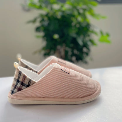 Simple Plaid Stitching Non-slip Slippers - image 7
