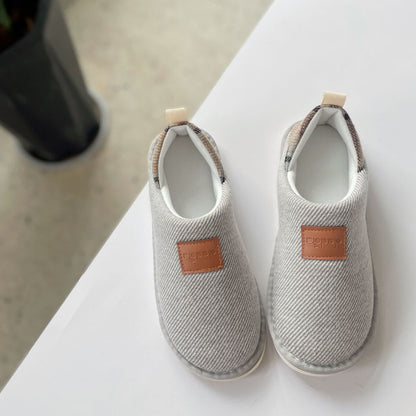 Simple Plaid Stitching Non-slip Slippers - image 12