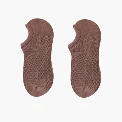 Breathable Mesh Ultra-Thin No Show Socks(8 Pairs) - Coffee - EU42-48(US8.5-13) - image 16