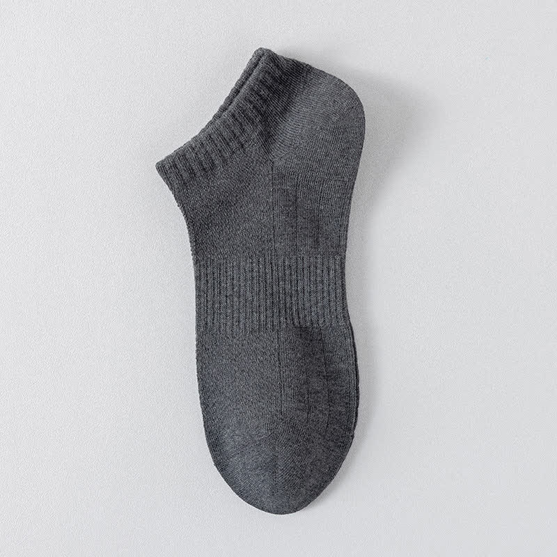 Lightweight Breathable Mesh Solid Color No Show Socks(6 Pairs) - Dark Grey - EU44-50(US10-15) - image 12