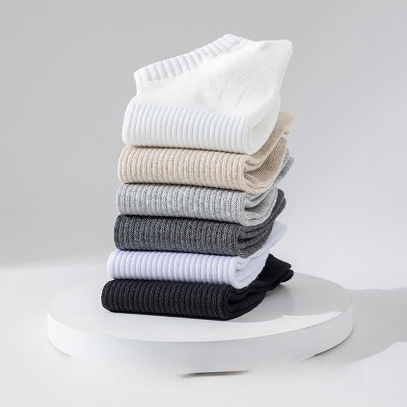 Lightweight Breathable Mesh Solid Color No Show Socks(6 Pairs) - image 1