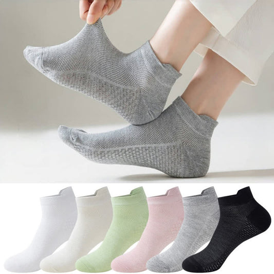 Thin Mesh Breathable Cotton Ankle Socks(6 Pairs) - image 0