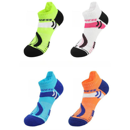 Bright Color Block Breathable Sports Ankle Socks(4 Pairs) - Multicolor - EU39-44(US6-10) - image 7