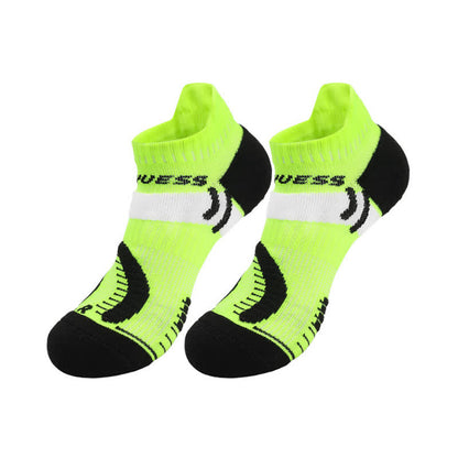 Bright Color Block Breathable Sports Ankle Socks(4 Pairs) - Green - EU39-44(US6-10) - image 5