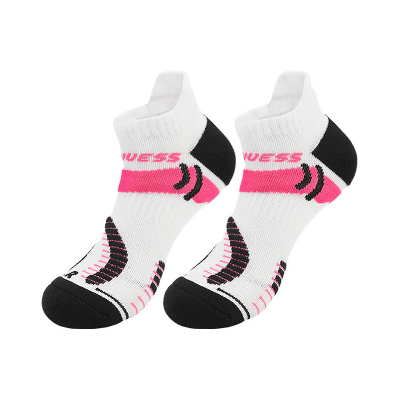 Bright Color Block Breathable Sports Ankle Socks(4 Pairs) - White - EU39-44(US6-10) - image 4