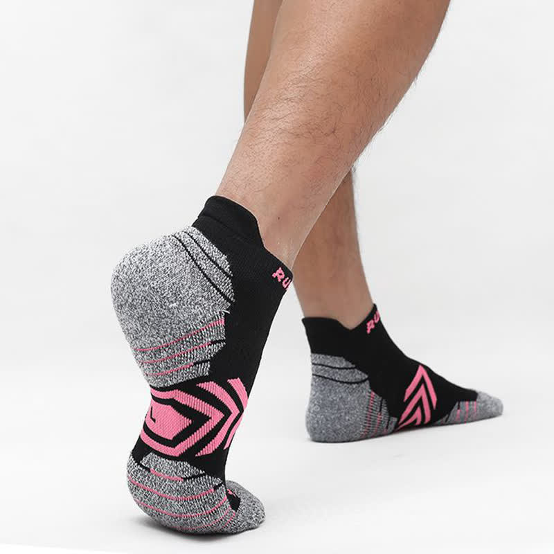 Bright Color Arrow Breathable Sports Ankle Socks(6 Pairs) - image 4