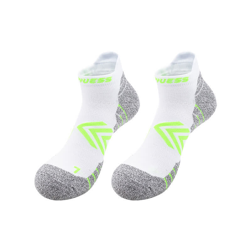 Bright Color Arrow Breathable Sports Ankle Socks(6 Pairs) - White&Green - EU39-44(US6-10) - image 7
