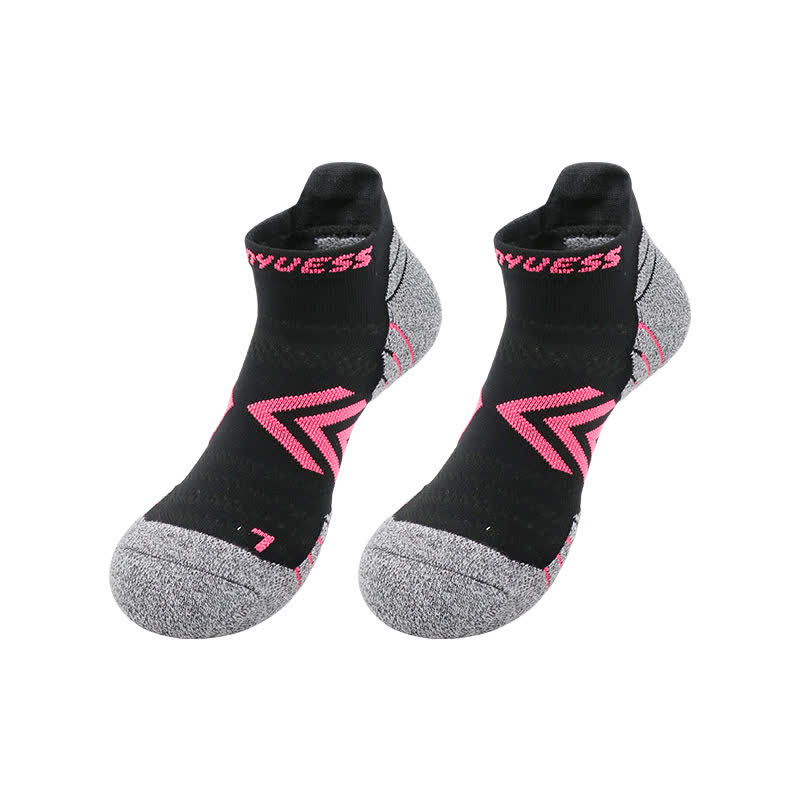 Bright Color Arrow Breathable Sports Ankle Socks(6 Pairs) - Black - EU39-44(US6-10) - image 5