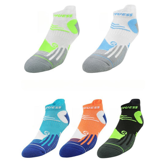Colorful Block Breathable Sports Ankle Socks(5 Pairs) - Multicolor - EU39-44(US6-10) - image 0