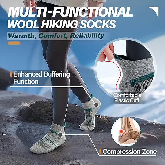 Stripe Print Sports Ankle Socks(6 Pairs) - image 2