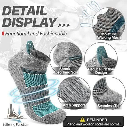 Stripe Print Sports Ankle Socks(6 Pairs) - image 1