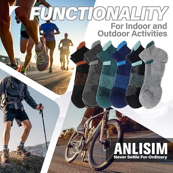 Stripe Print Sports Ankle Socks(6 Pairs) - image 4