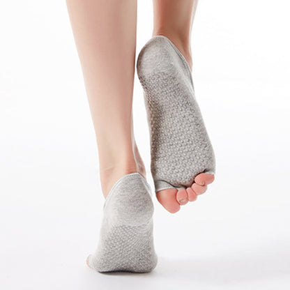 Cotton Non-Slip Cross Strap Open Toe Grip Socks(6 Pairs) - image 9
