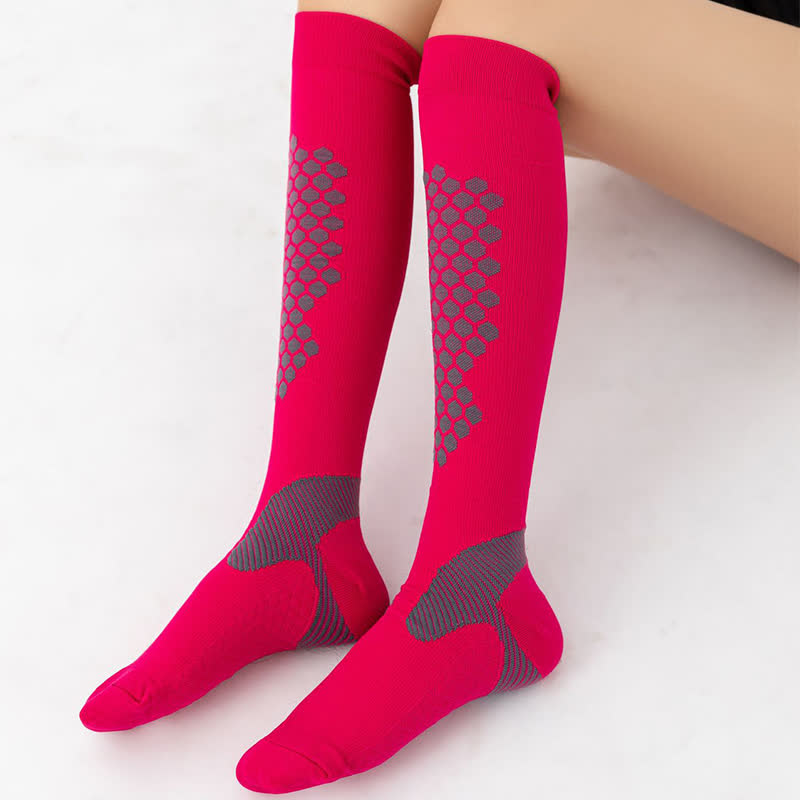 Geometric Pattern Compression Socks(3 Pairs) - image 4