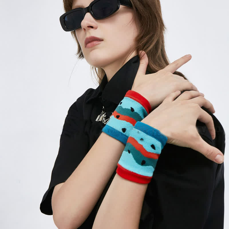 Fun Watermelon Pattern Wrist Sleeves(2 Pairs) - image 2