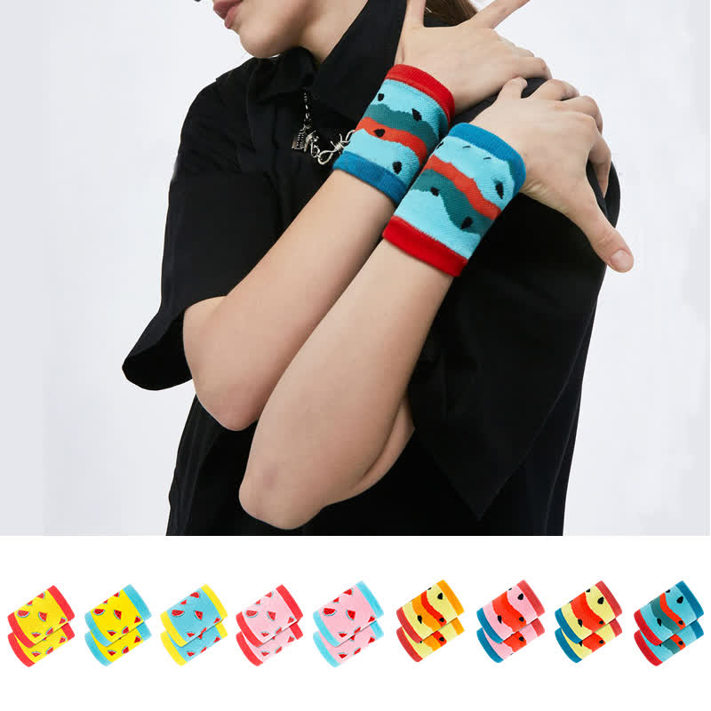 Fun Watermelon Pattern Wrist Sleeves(2 Pairs) - image 0