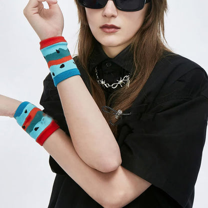 Fun Watermelon Pattern Wrist Sleeves(2 Pairs) - image 5