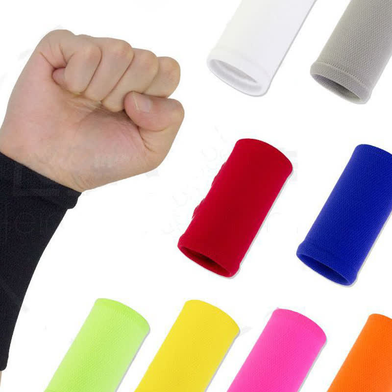 Solid Color Outdoor Sports Compression Wrist Sleeves(2 Pairs) - image 1