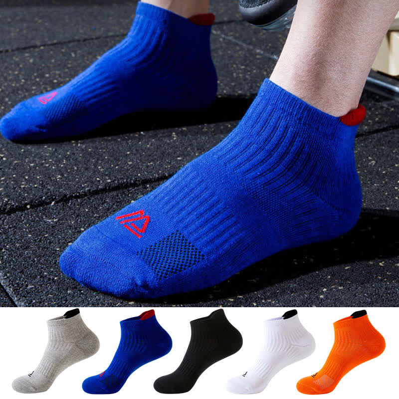 Solid Color Breathable Sweat-wicking Sports Socks(5 Pairs) - image 1