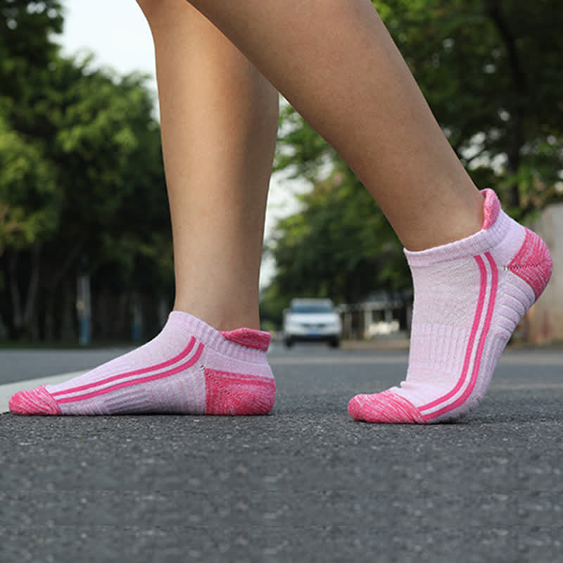 Colorful Striped Cotton Sweat-wicking Breathable Socks(6 Pairs) - image 3