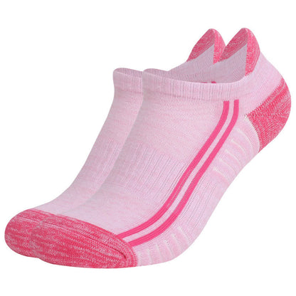 Colorful Striped Cotton Sweat-wicking Breathable Socks(6 Pairs) - Pink - EU39-42(US6-8.5) - image 4
