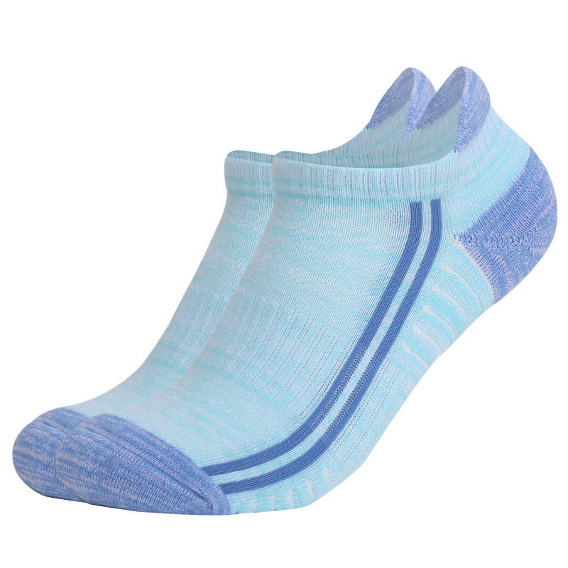 Colorful Striped Cotton Sweat-wicking Breathable Socks(6 Pairs) - Blue - EU39-42(US6-8.5) - image 9