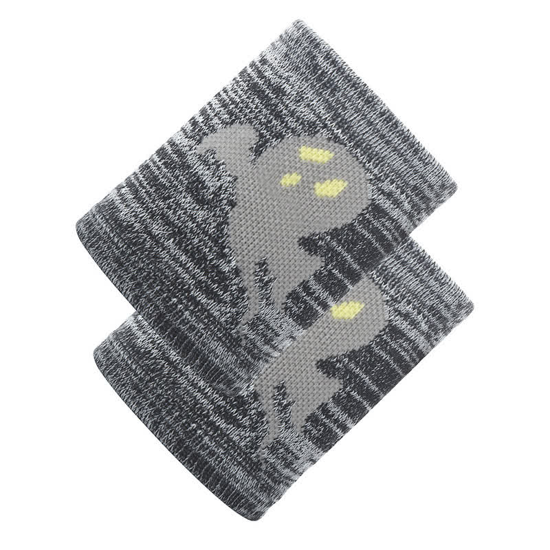 Cute Ghost Pattern Sports Wrist Sleeves(2 Pairs) - Grey - image 8