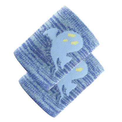 Cute Ghost Pattern Sports Wrist Sleeves(2 Pairs) - Blue - image 3