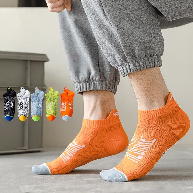 Artistic Pattern Cotton Breathable Socks(5 Pairs) - image 1