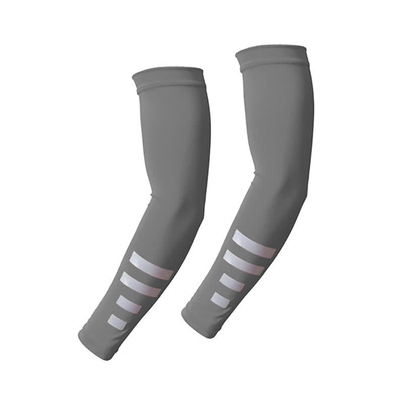 Reflective Outdoor Sun Protection Quick-Dry Arm Sleeves(3 Pairs) - Dark Grey - image 9