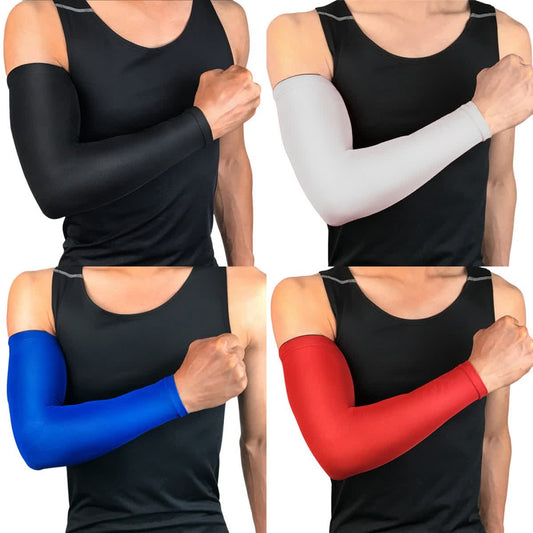 Solid Color Breathable Sports Arm Sleeves(2 Pairs) - image 0