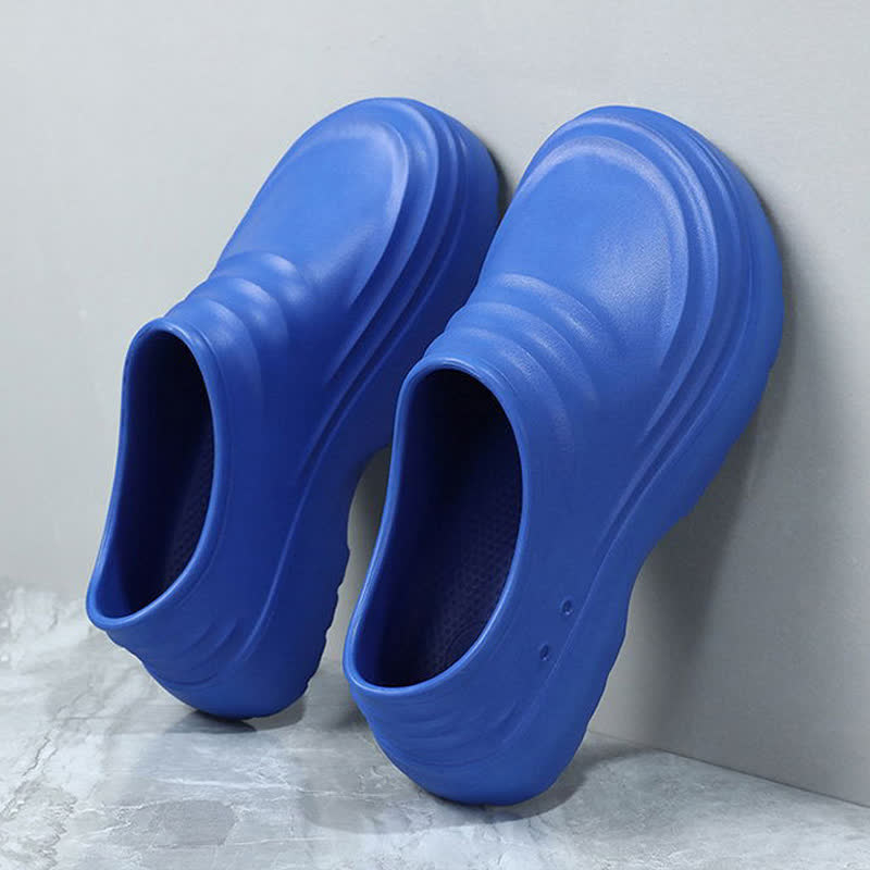 Solid Color Waterproof Non-slip Soft Sole Kitchen Shoes - image 5