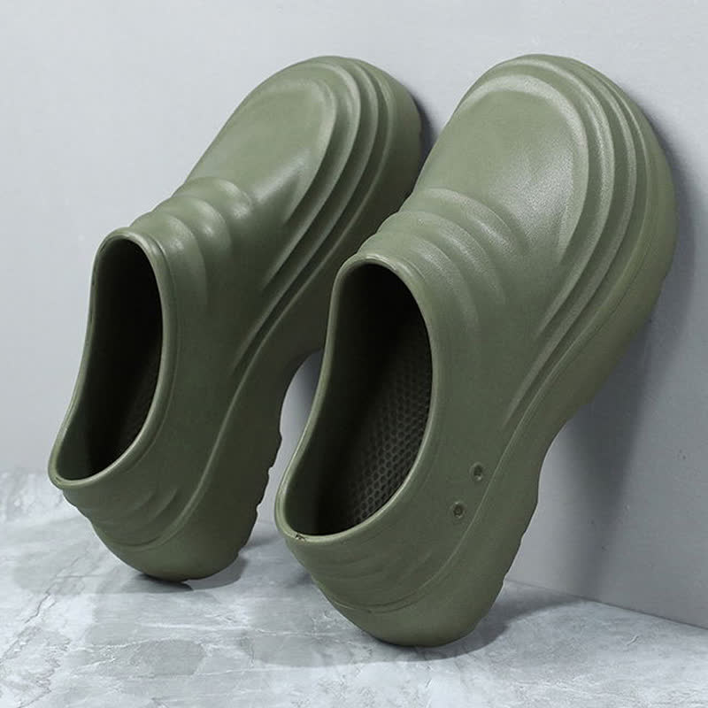 Solid Color Waterproof Non-slip Soft Sole Kitchen Shoes - image 11