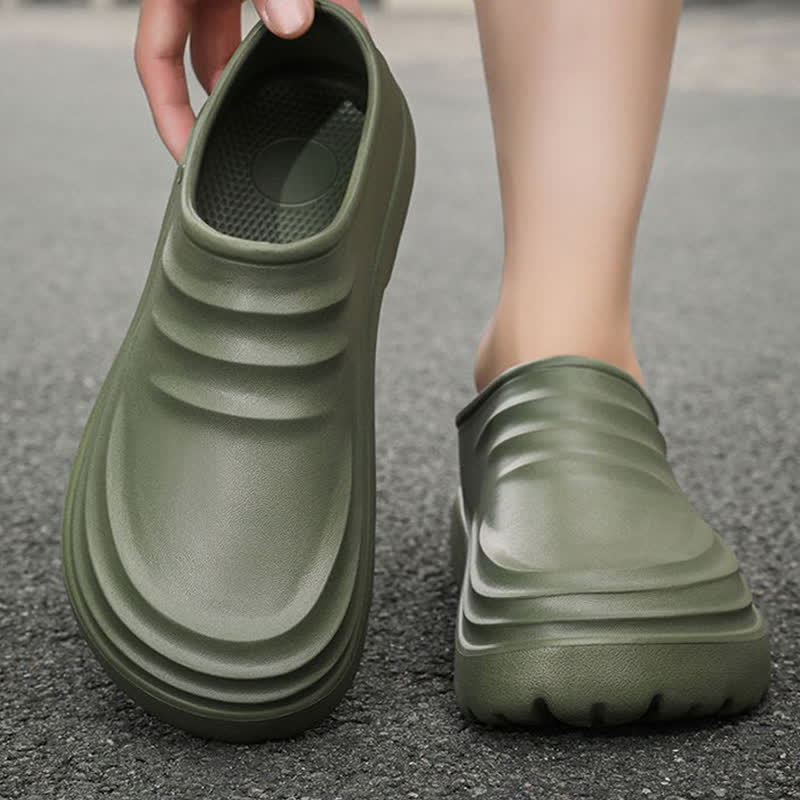 Solid Color Waterproof Non-slip Soft Sole Kitchen Shoes - image 9
