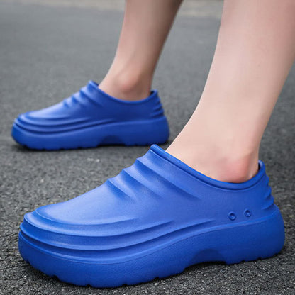 Solid Color Waterproof Non-slip Soft Sole Kitchen Shoes - image 1
