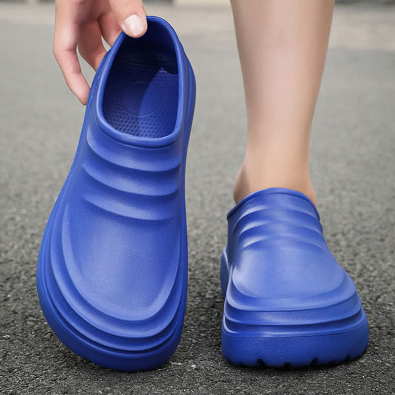 Solid Color Waterproof Non-slip Soft Sole Kitchen Shoes - image 3