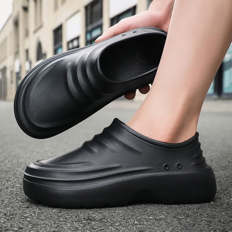 Solid Color Waterproof Non-slip Soft Sole Kitchen Shoes - image 24