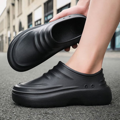 Solid Color Waterproof Non-slip Soft Sole Kitchen Shoes - image 24
