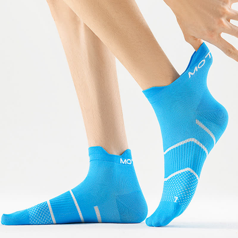 Letter Thin Solid Color Breathable Ankle Compression Socks(6 Pairs) - image 3