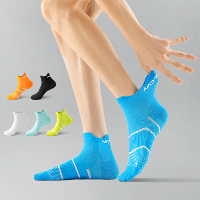 Letter Thin Solid Color Breathable Ankle Compression Socks(6 Pairs) - image 1