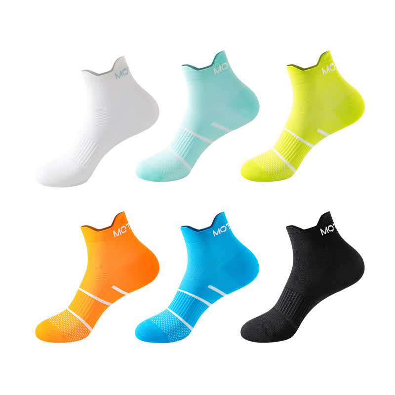 Letter Thin Solid Color Breathable Ankle Compression Socks(6 Pairs) - Multicolor - EU38-44(US5-10) - image 2