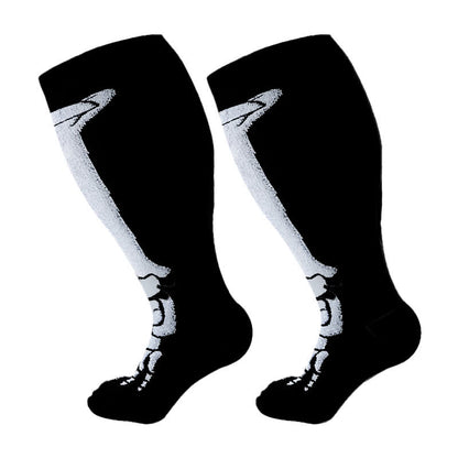 Plus Size Skull Print Compression Socks - A - 4XL - image 6