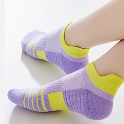 Striped Sweat-wicking Cotton Sports Ankle Compression Socks(6 Pairs) - image 4