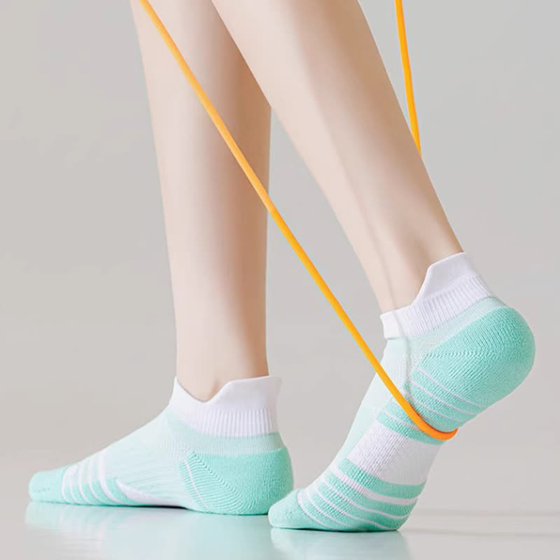 Striped Sweat-wicking Cotton Sports Ankle Compression Socks(6 Pairs) - image 6