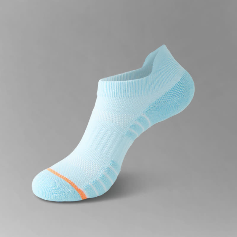 Cotton Sweat-wicking Sports Running Ankle Compression Socks(5 Pairs) - Blue - EU35-40(US3-7) - image 5