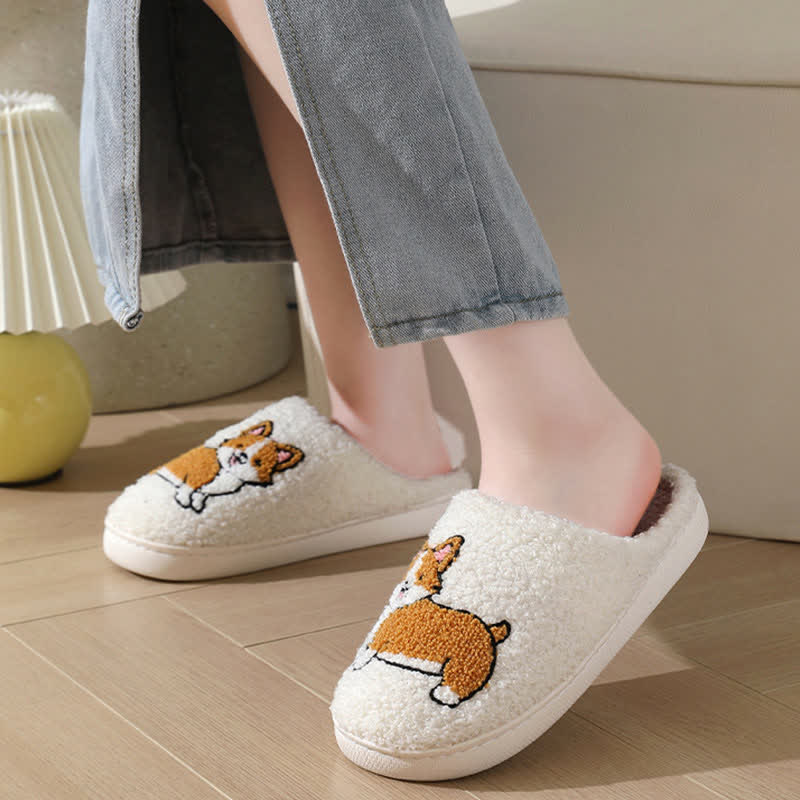 Plus Size Plush Animal Print Slippers - image 5