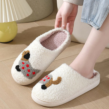 Plus Size Plush Animal Print Slippers - image 7