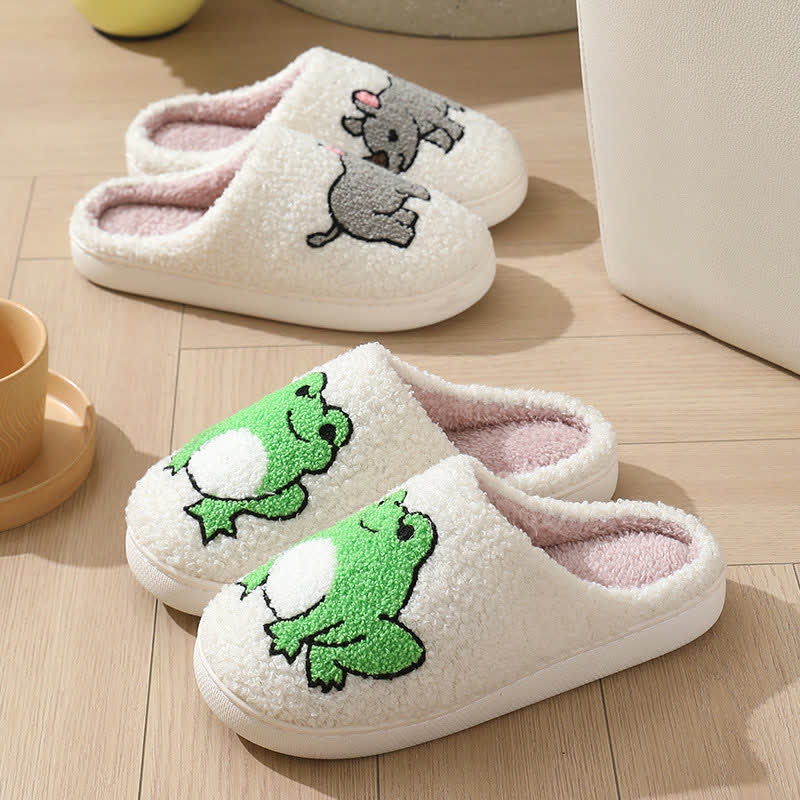 Plus Size Plush Animal Print Slippers - image 4