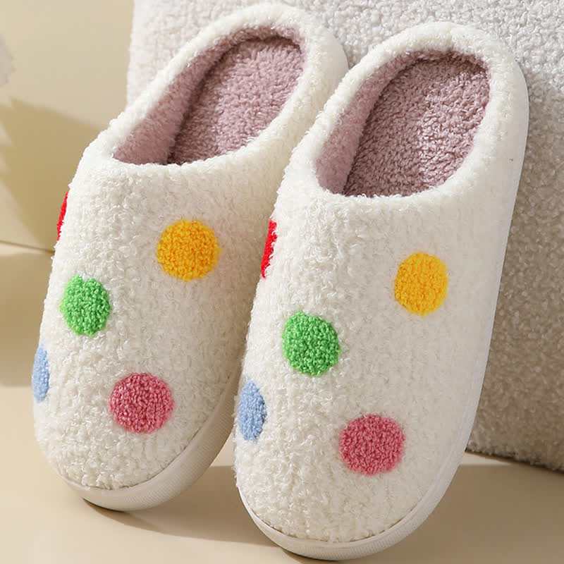 Plus Size Comfy Colorful Pattern Home Slippers - Circle - EU43-44(US9-10) - image 9